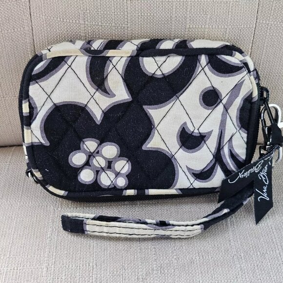 Vera Bradly Women Coin Purse Mini wristlet Wallet Mini Black/White - Picture 5 of 9